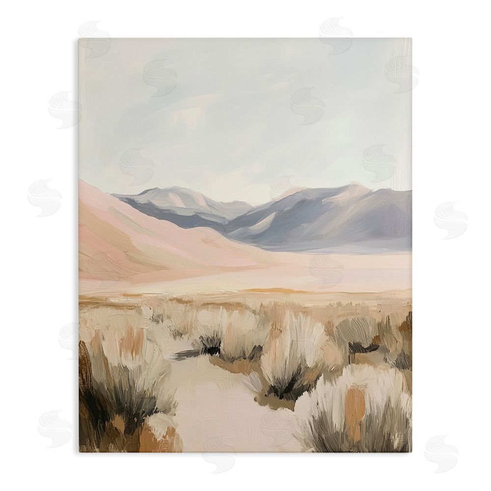 Heidi Kuntz Pastel Desert Solitude Stretched Canvas Wall Art Print