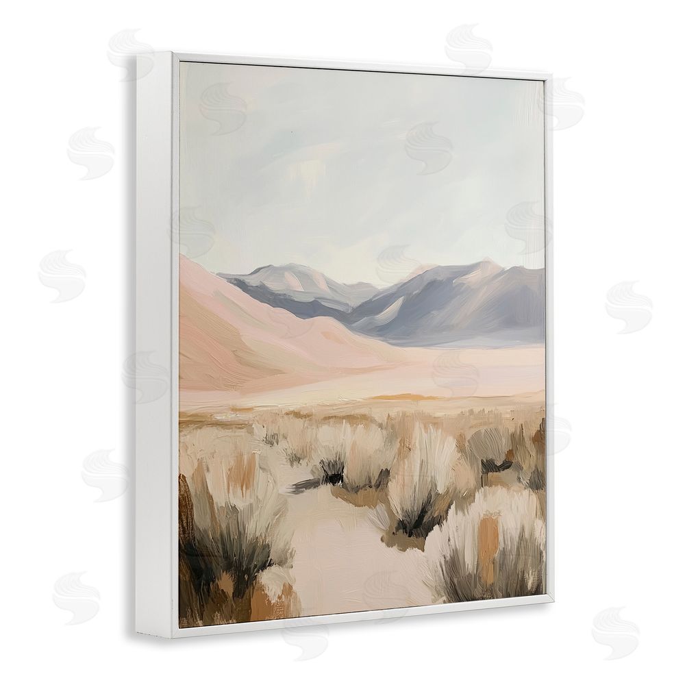 Heidi Kuntz Pastel Desert Solitude White Framed Giclee Wall Art Print