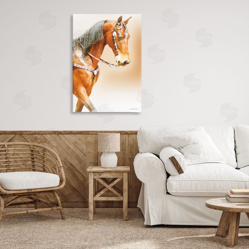 Kari Brooks Brown Majestic Horse Stretched Canvas Wall Art in Room