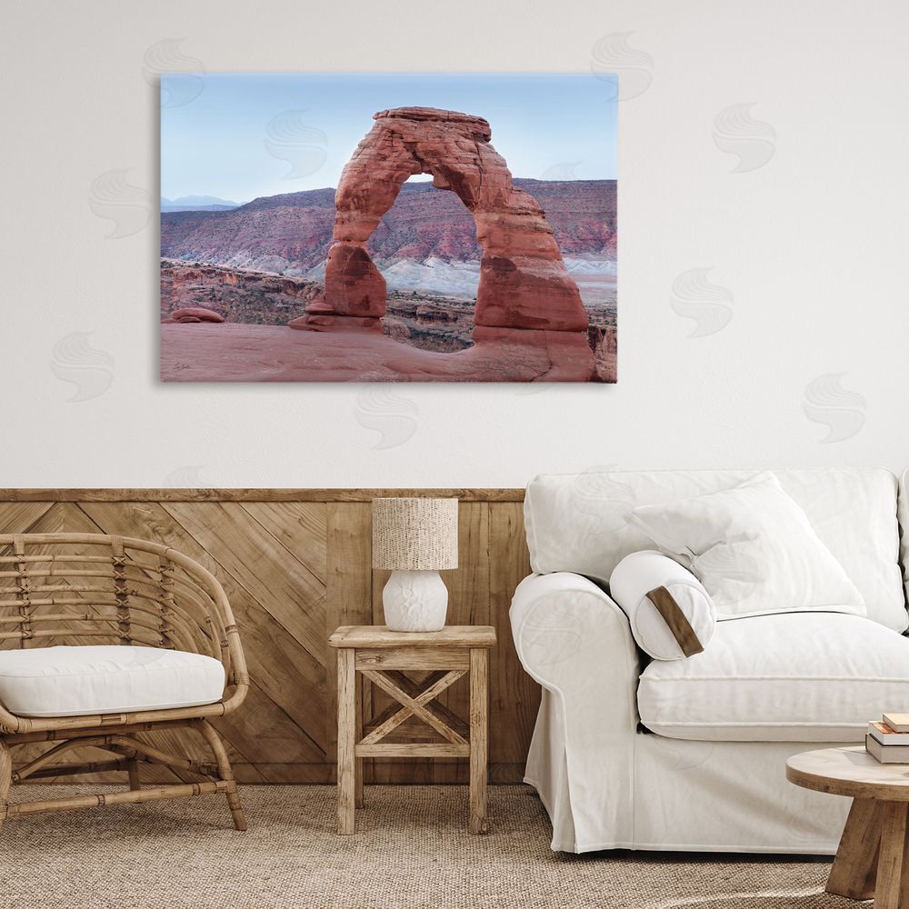 Lori Deiter Time's Sculpture Delicate Arch Stretched Canvas Wall Art in Room