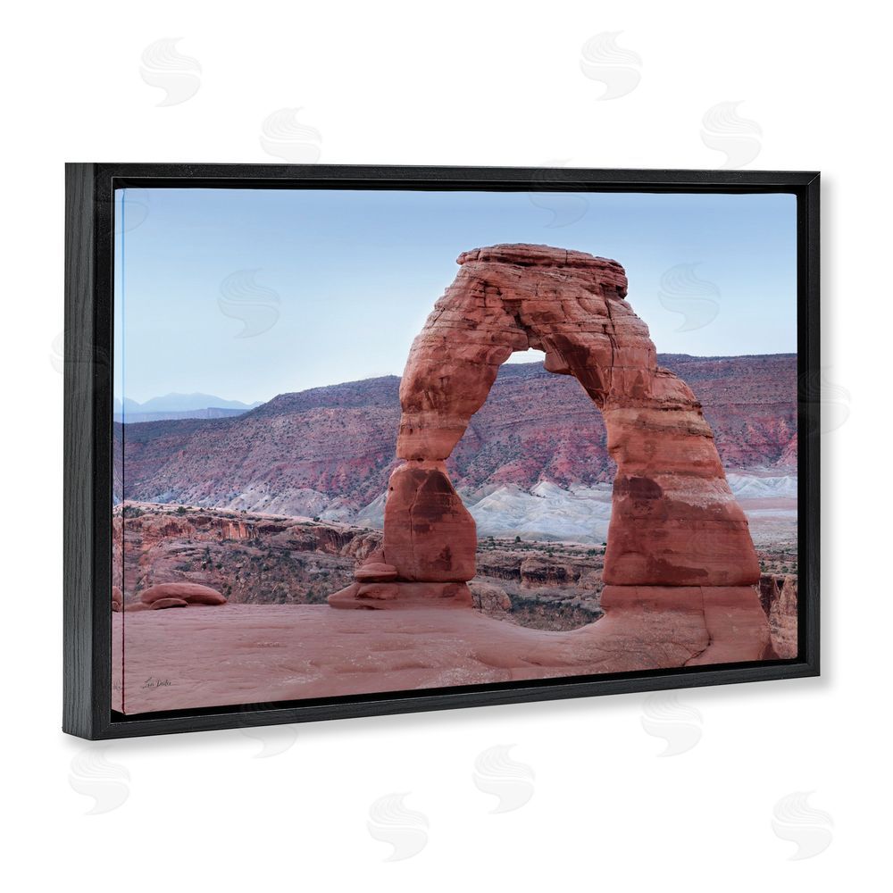 Lori Deiter Time's Sculpture Delicate Arch Black Floating Frame Canvas Wall Art Print