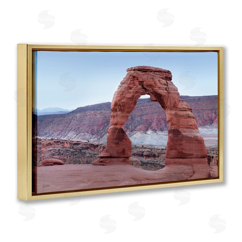 Lori Deiter Time's Sculpture Delicate Arch Gold Floating Frame Canvas Wall Art Print