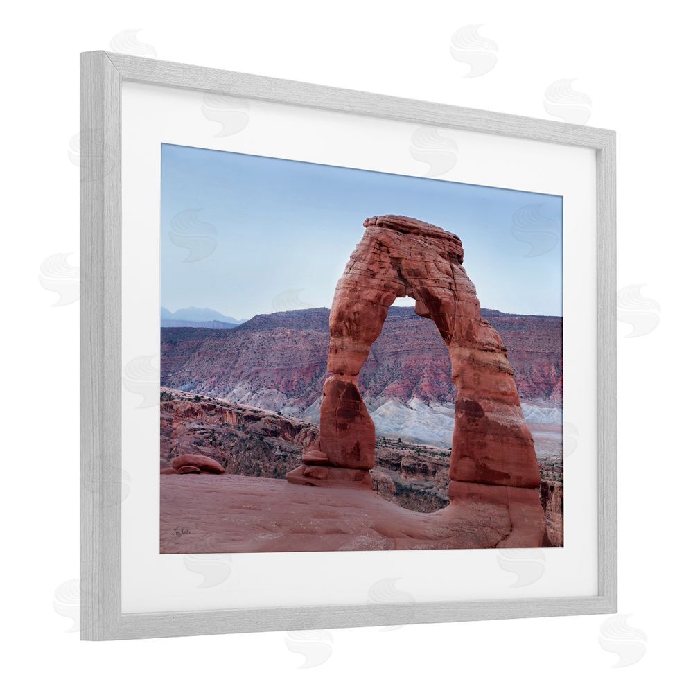 Lori Deiter Time's Sculpture Delicate Arch Gray Framed Print Under Glass Wall Art