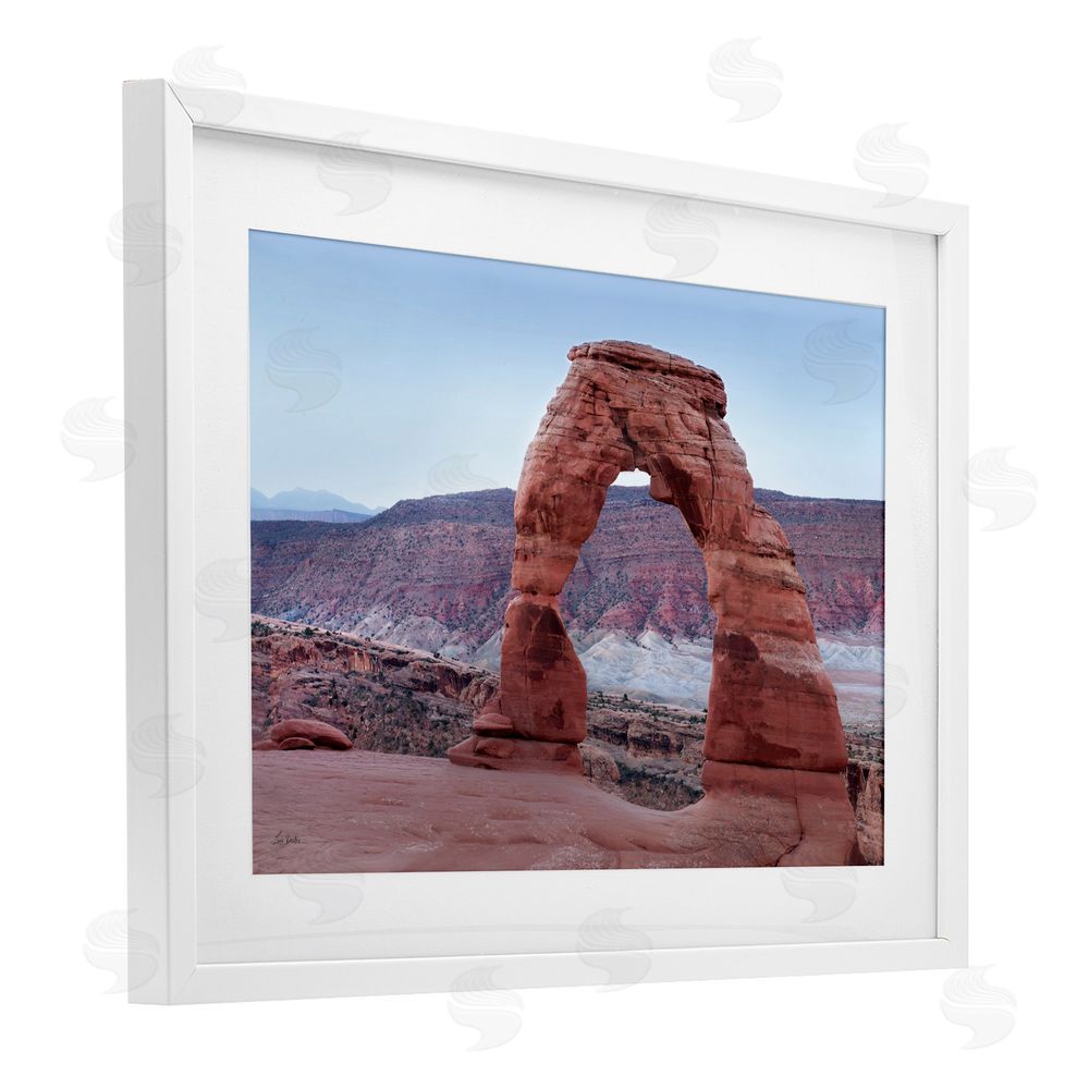Lori Deiter Time's Sculpture Delicate Arch White Framed Print Under Glass Wall Art