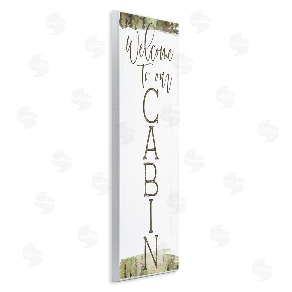 Lux + Me Designs Welcome To Our Cabin Green Wall Plaque Art Print