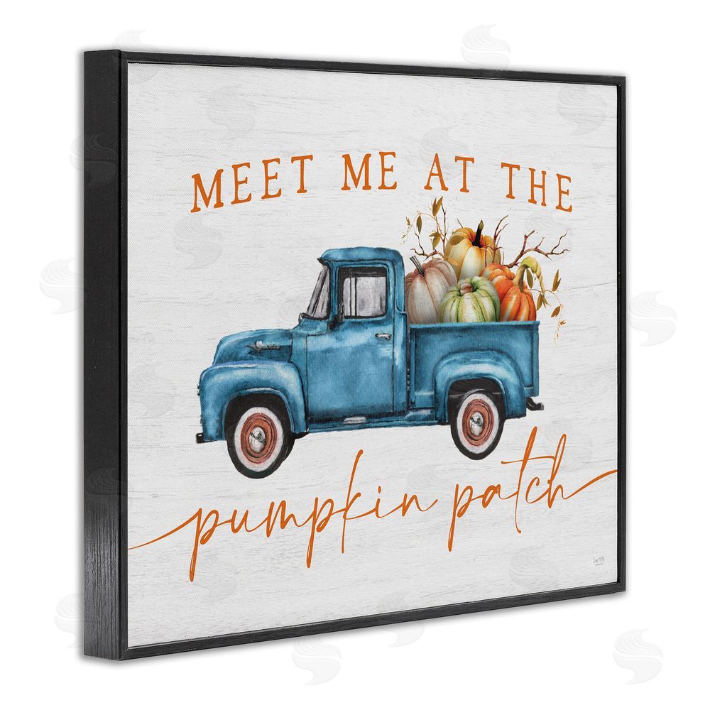 Lux + Me Designs Meet Me Pumpkin Patch Black Framed Giclee Wall Art Print