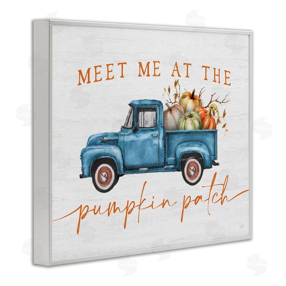 Lux + Me Designs Meet Me Pumpkin Patch White Framed Giclee Wall Art Print