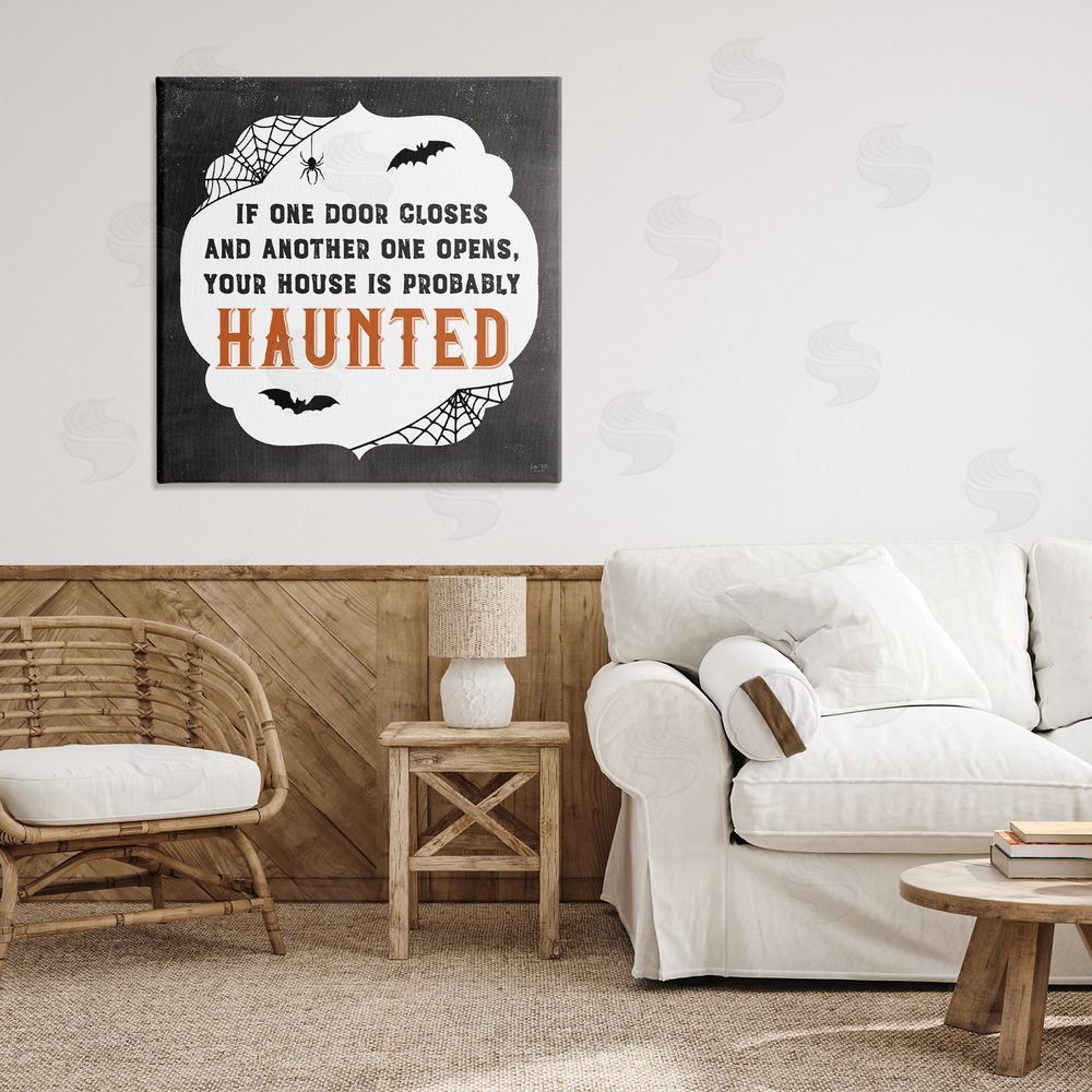 Lux + Me Designs One Door Closes Haunted House Printed Wall Art in Room