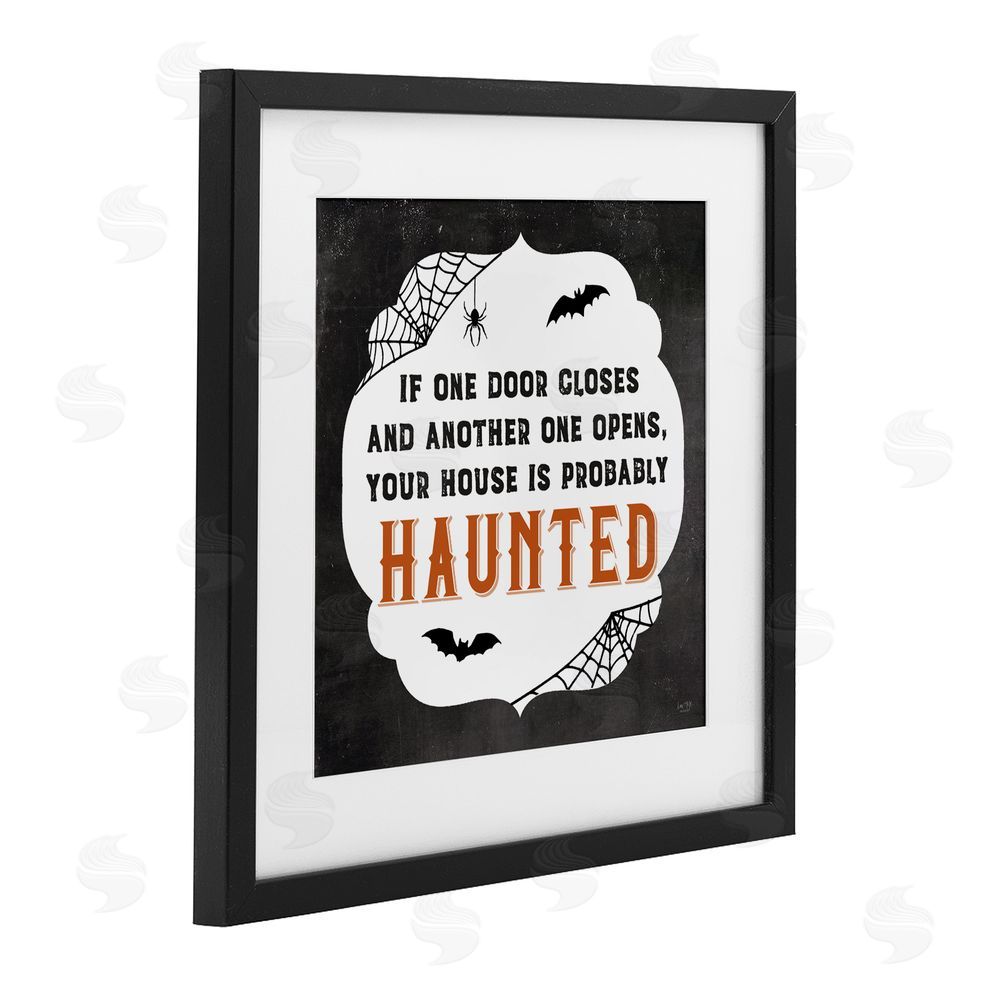 Lux + Me Designs One Door Closes Haunted House Black Framed Print Under Glass Art