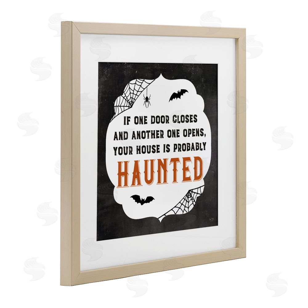 Lux + Me Designs One Door Closes Haunted House Birch Framed Print Under Glass Art