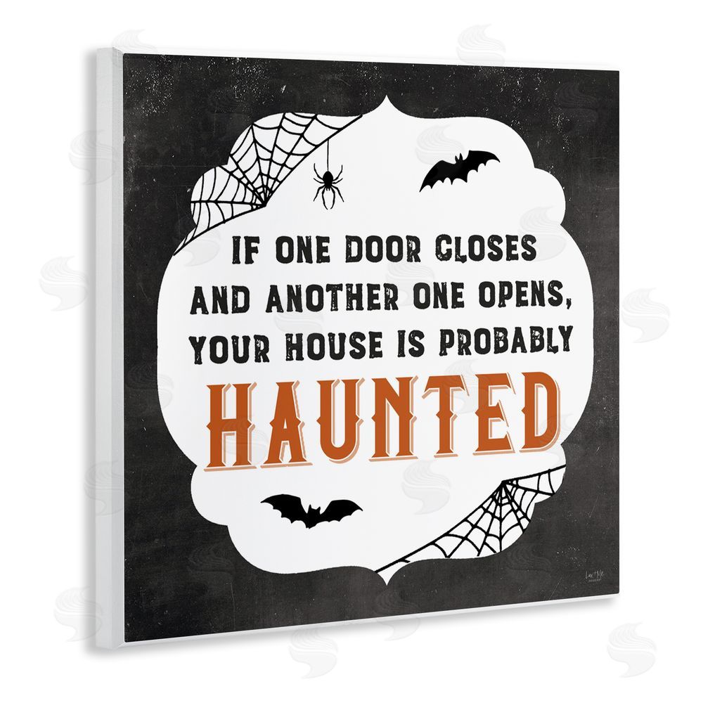 Lux + Me Designs One Door Closes Haunted House Wall Plaque Art Print