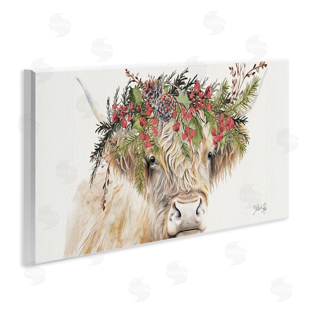 Marla Rae Cattle with Seasonal Berries Wall Plaque Art Print