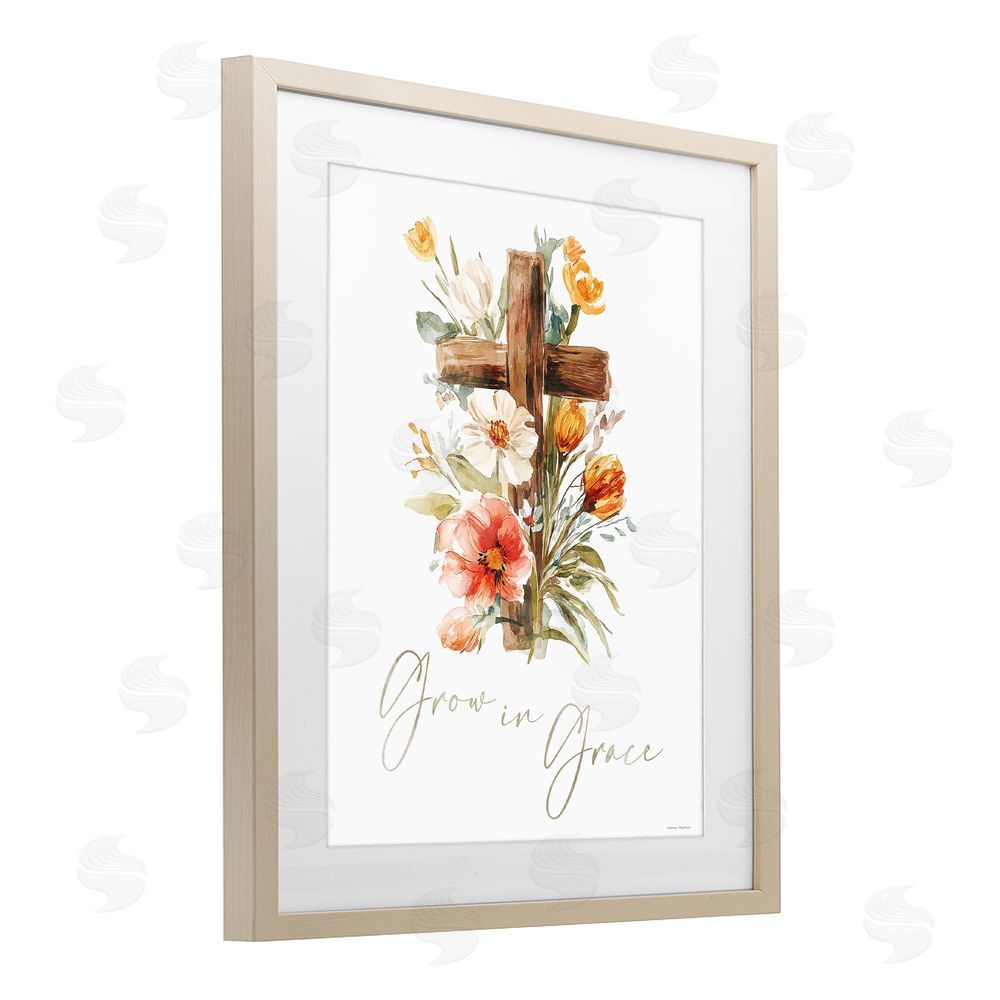 Svetlana Aleynikova Grow In Grace Cross Birch Framed Print Under Glass Wall Art