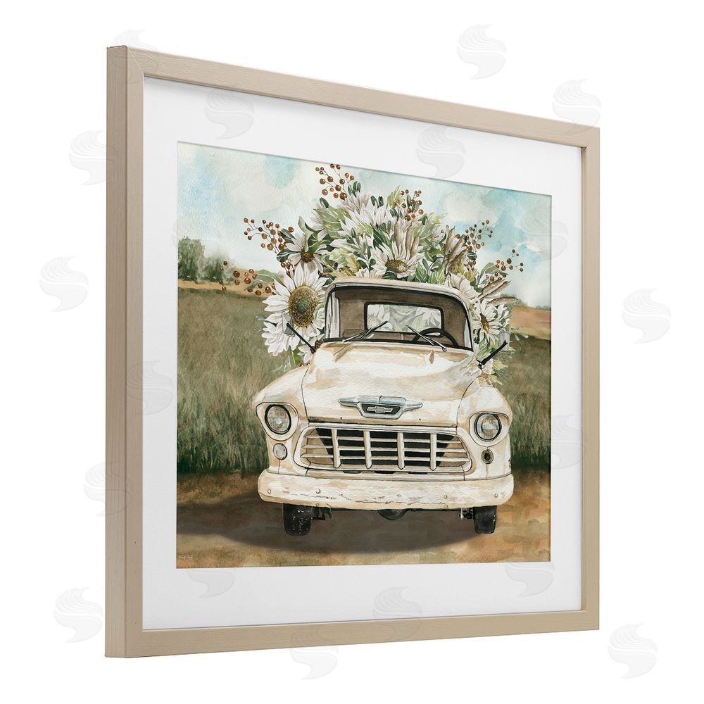 Cindy Jacobs Retro Country Flowers Delivery Birch Framed Print Under Glass Wall Art