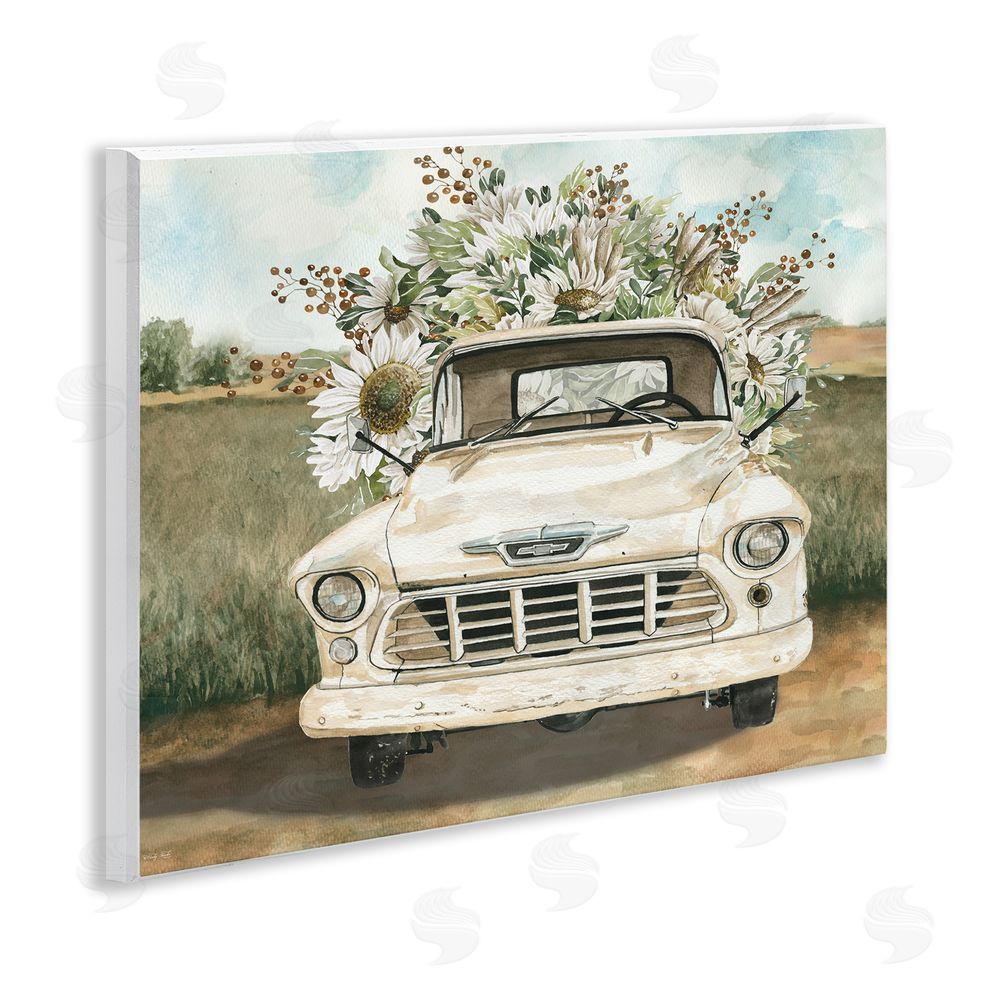Cindy Jacobs Retro Country Flowers Delivery Wall Plaque Art Print