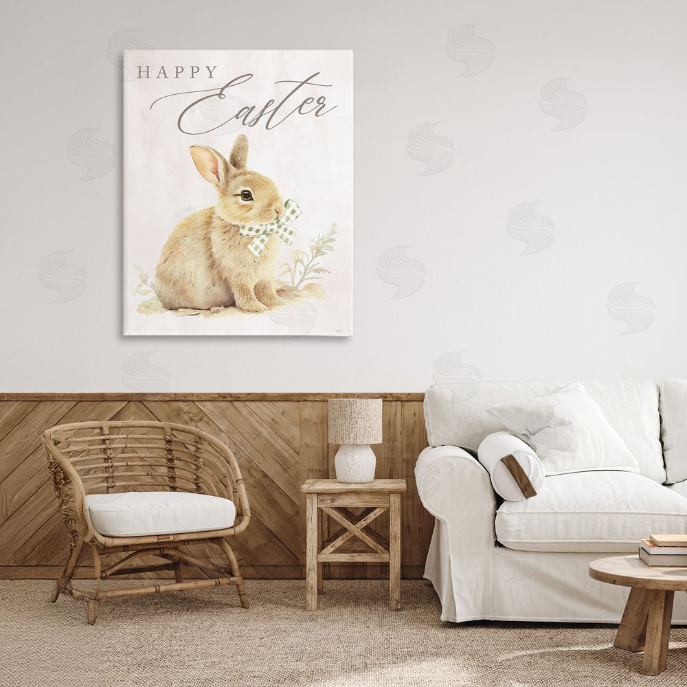 Lux + Me Designs Vintage Happy Easter Bunny Canvas Art on Wall