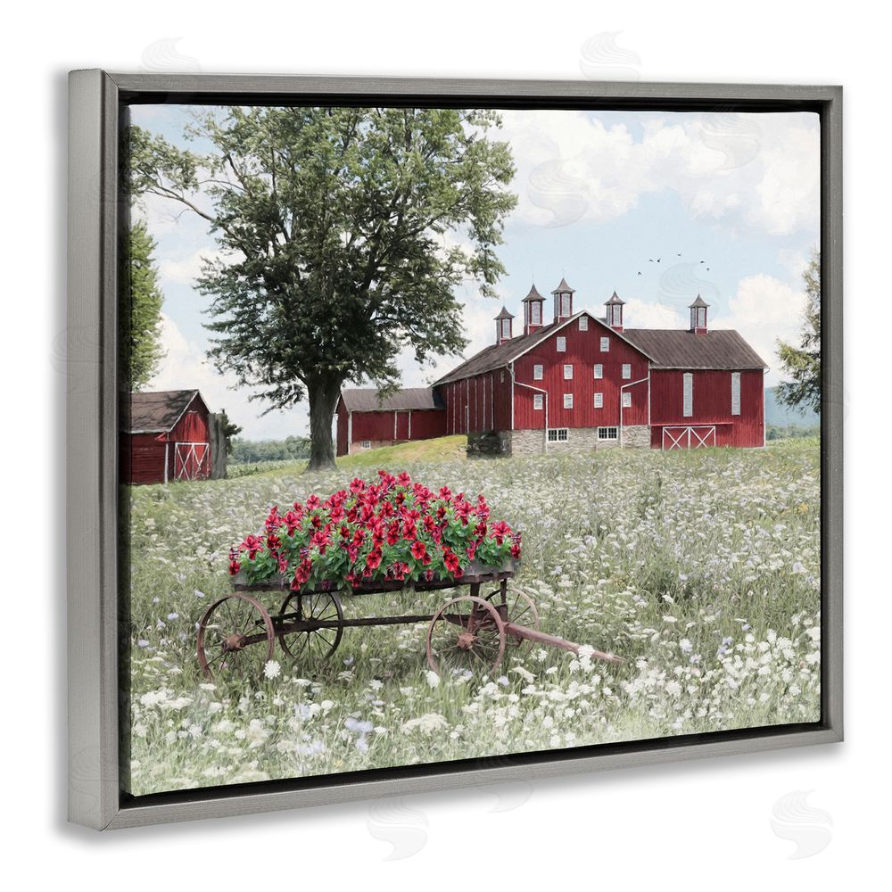 Lori Deiter Old Milton Farm Gray Floating Frame Canvas Wall Art Print