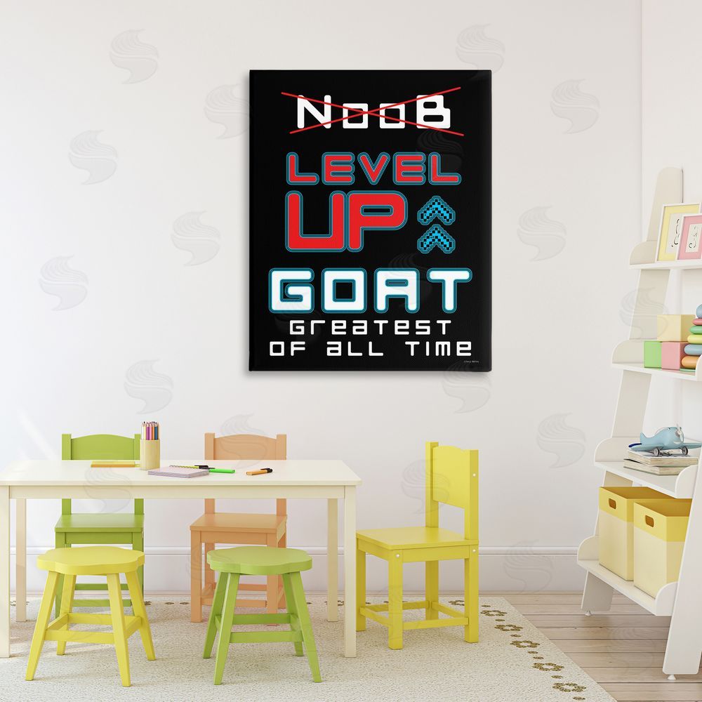 Yass Naffas Designs Greatest Of All Time Gamer Canvas Wall Art Print in Room
