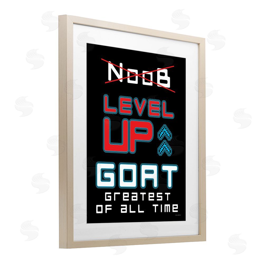 Yass Naffas Designs Greatest Of All Time Gamer Birch Framed Print Under Glass Wall Art