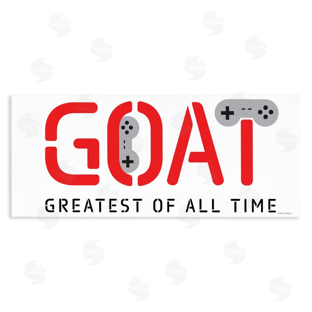 Yass Naffas Designs The GOAT Gamer Stretched Canvas Wall Art Print