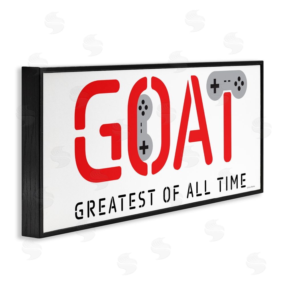 Yass Naffas Designs The GOAT Gamer Black Framed Giclee Wall Art Print