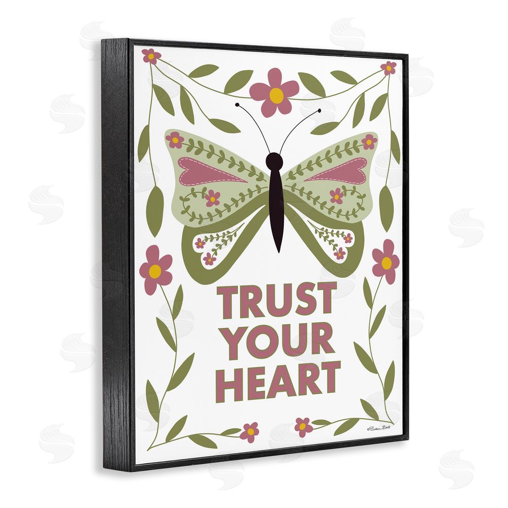 Susan Ball Trust Your Heart Symmetrical Black Framed Giclee Wall Art Print