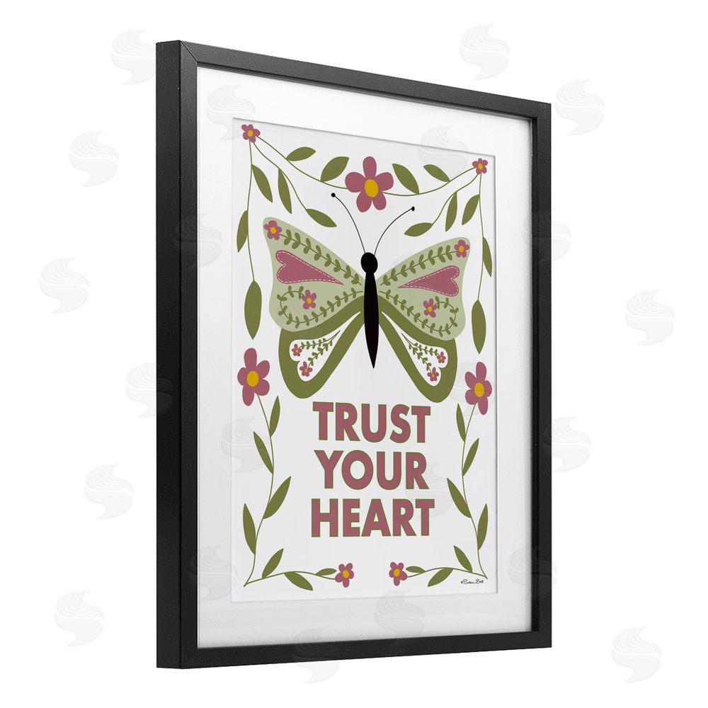 Susan Ball Trust Your Heart Symmetrical Black Framed Print Under Glass Wall Art