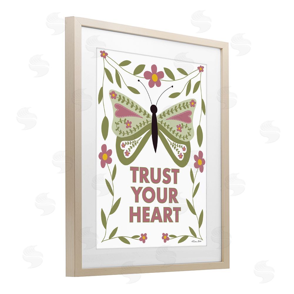 Susan Ball Trust Your Heart Symmetrical Birch Framed Print Under Glass Wall Art
