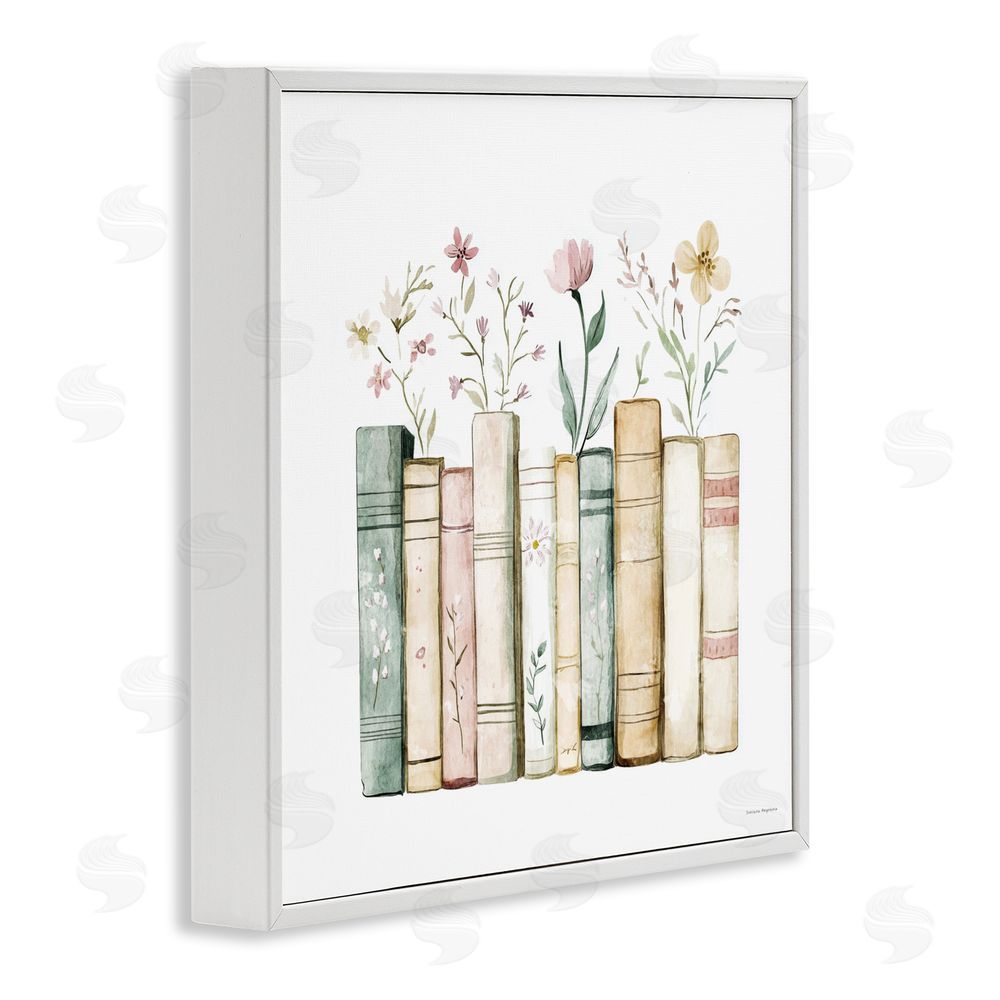 Svetlana Aleynikova Floral Stories Library White Framed Giclee Wall Art Print