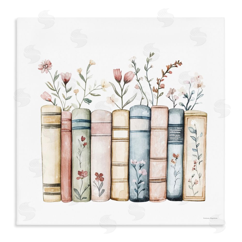 Svetlana Aleynikova Words That Blossom Stretched Canvas Wall Art Print