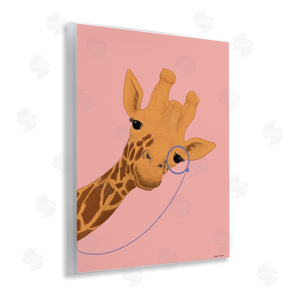 Rachel Nieman Playful Giraffe with Monocle Wall Plaque Art Print