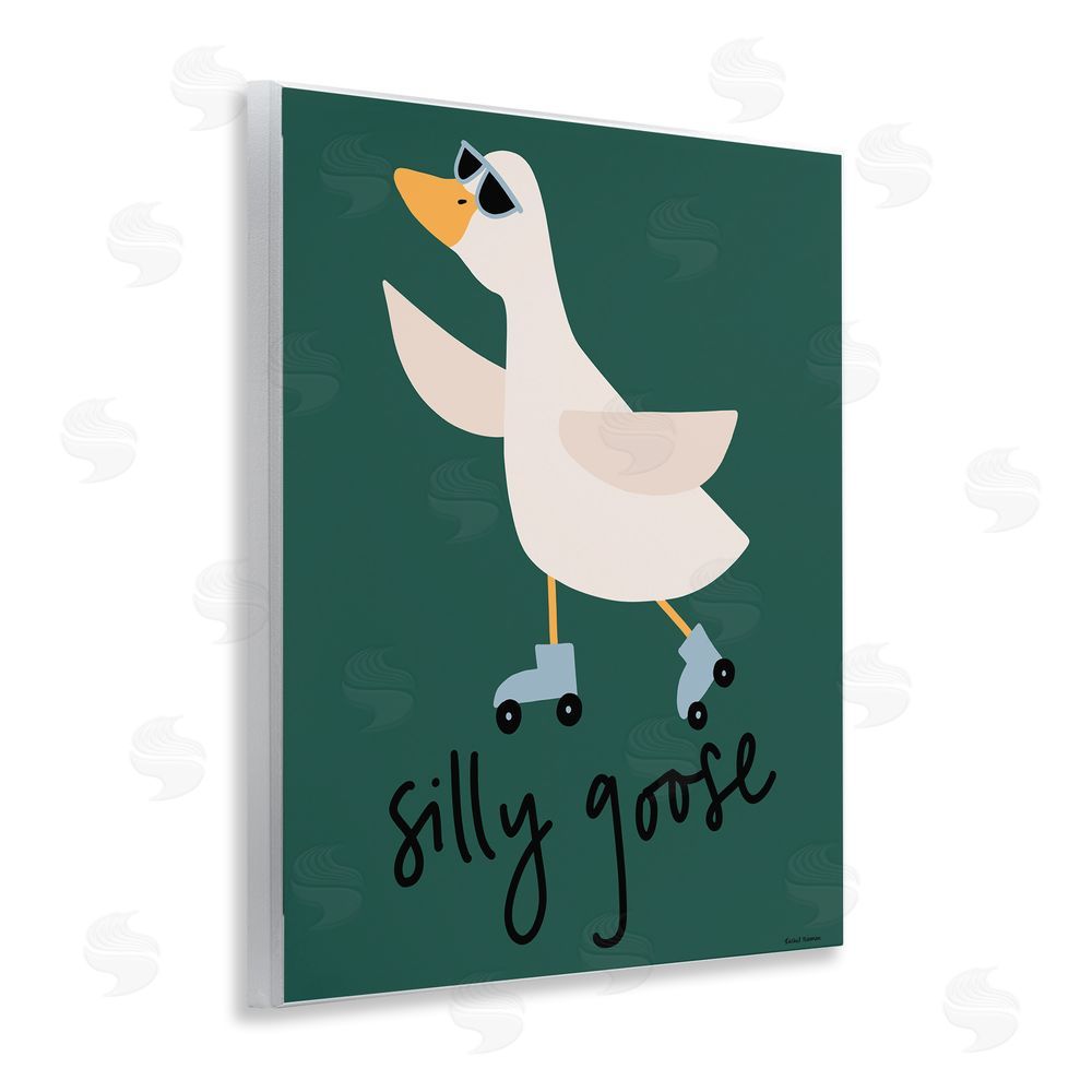 Rachel Nieman Silly Goose on Skates Wall Plaque Art Print