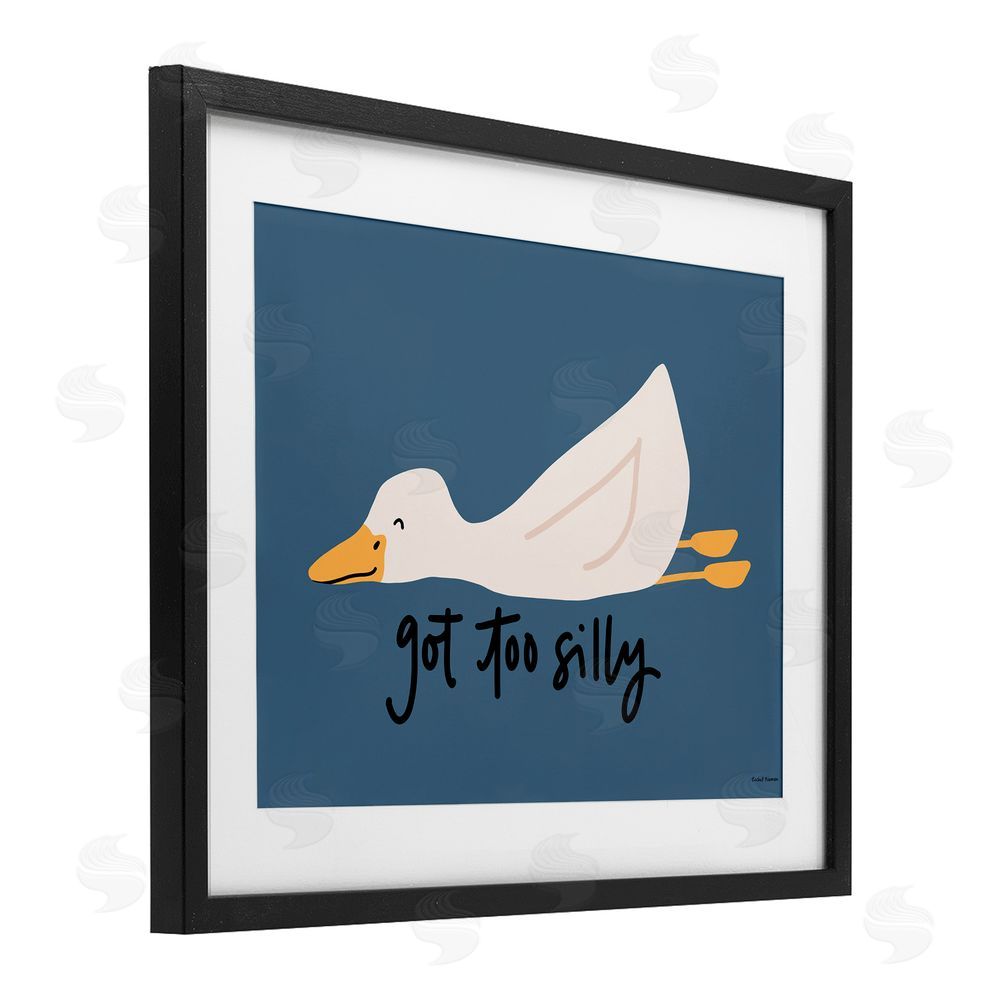 Rachel Nieman Got Too Silly Duck Black Framed Print Under Glass Wall Art