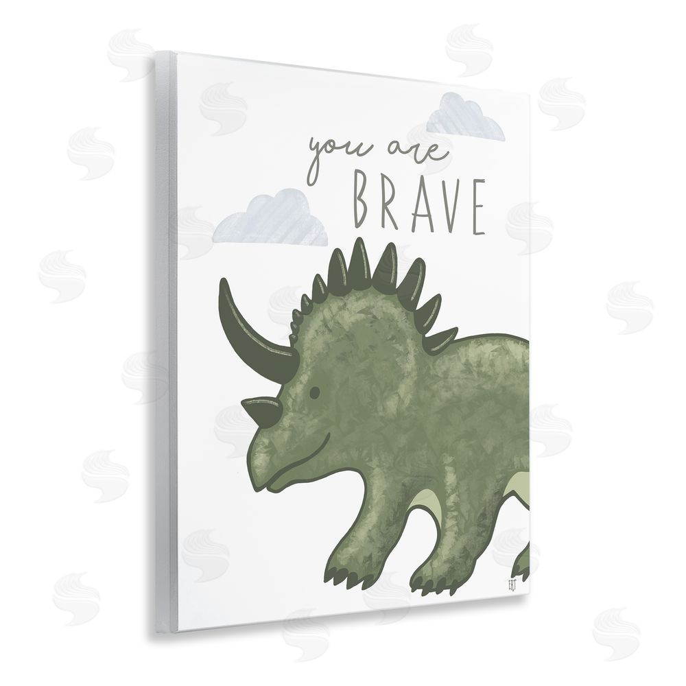 Elizabeth Tyndall You Are Brave Dinosaur Wall Plaque Art Print