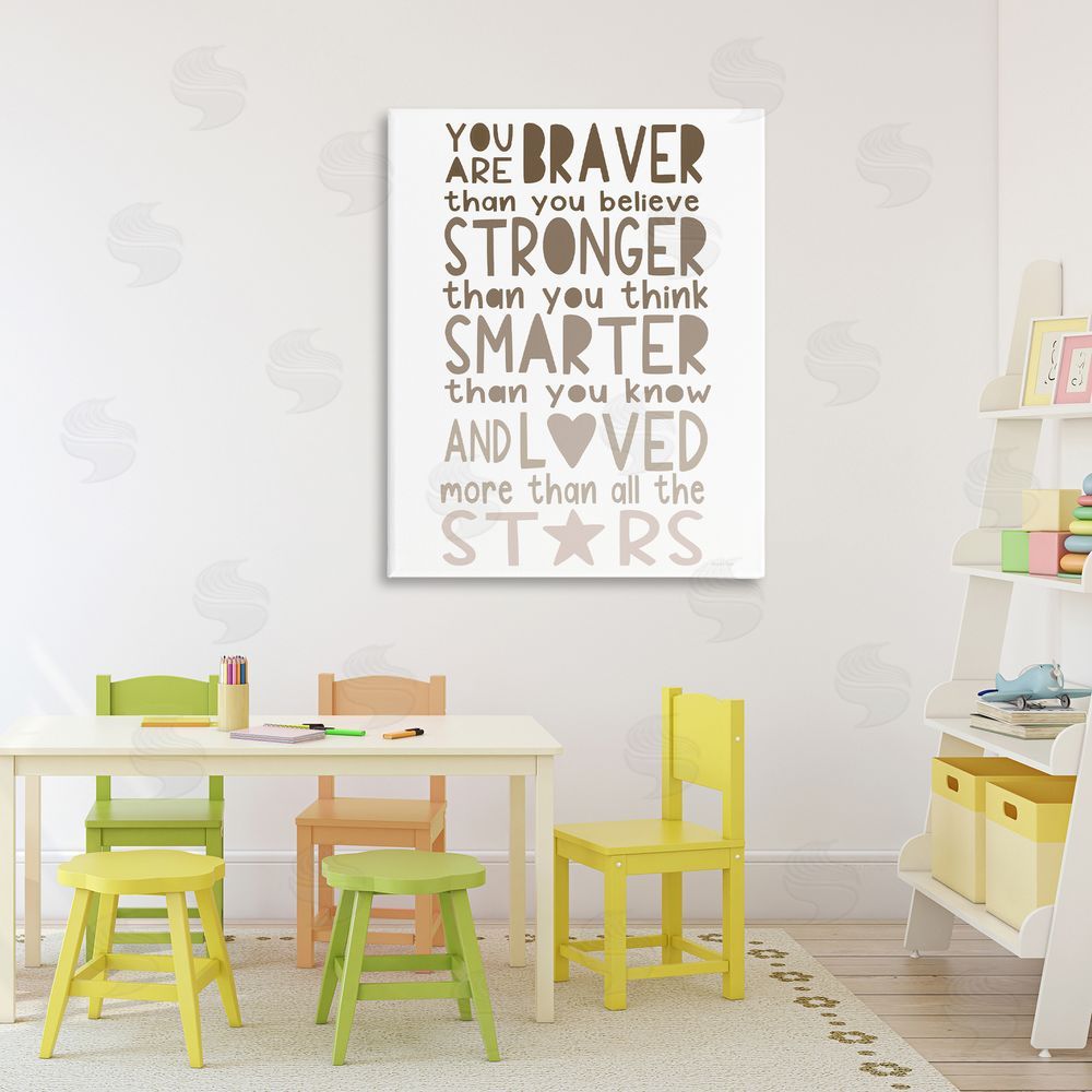 Elizabeth Tyndall Loved More Than The Stars Canvas Wall Art Print in Room