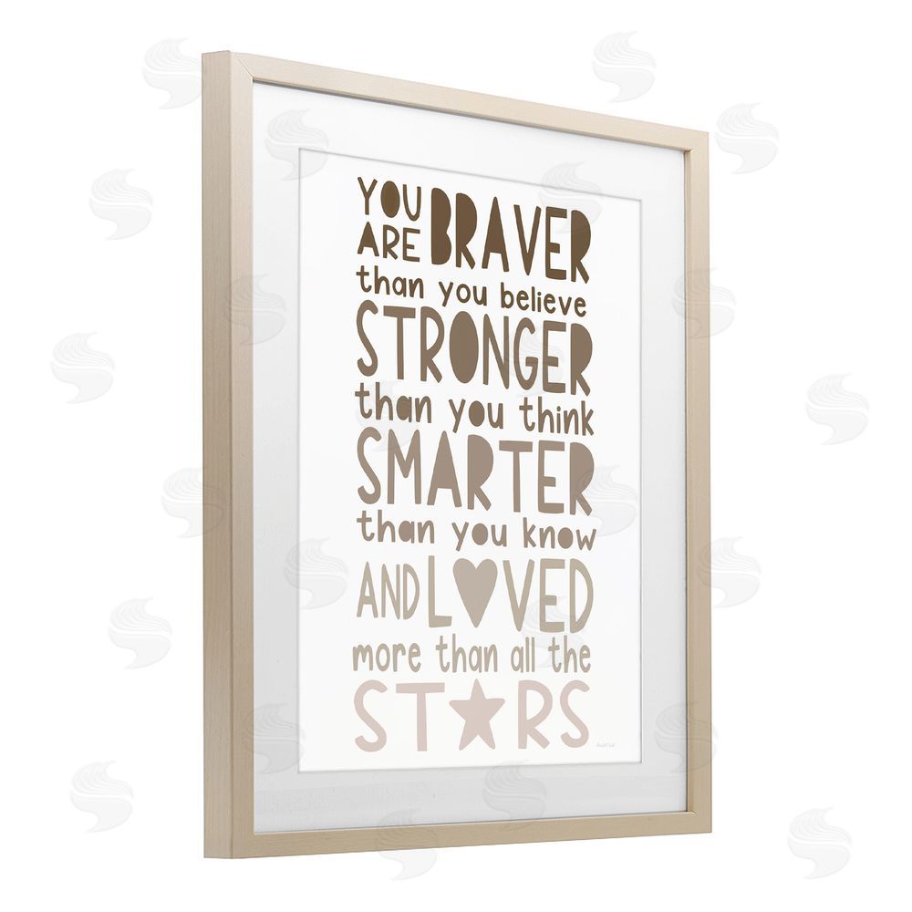Elizabeth Tyndall Loved More Than The Stars Birch Framed Print Under Glass Wall Art