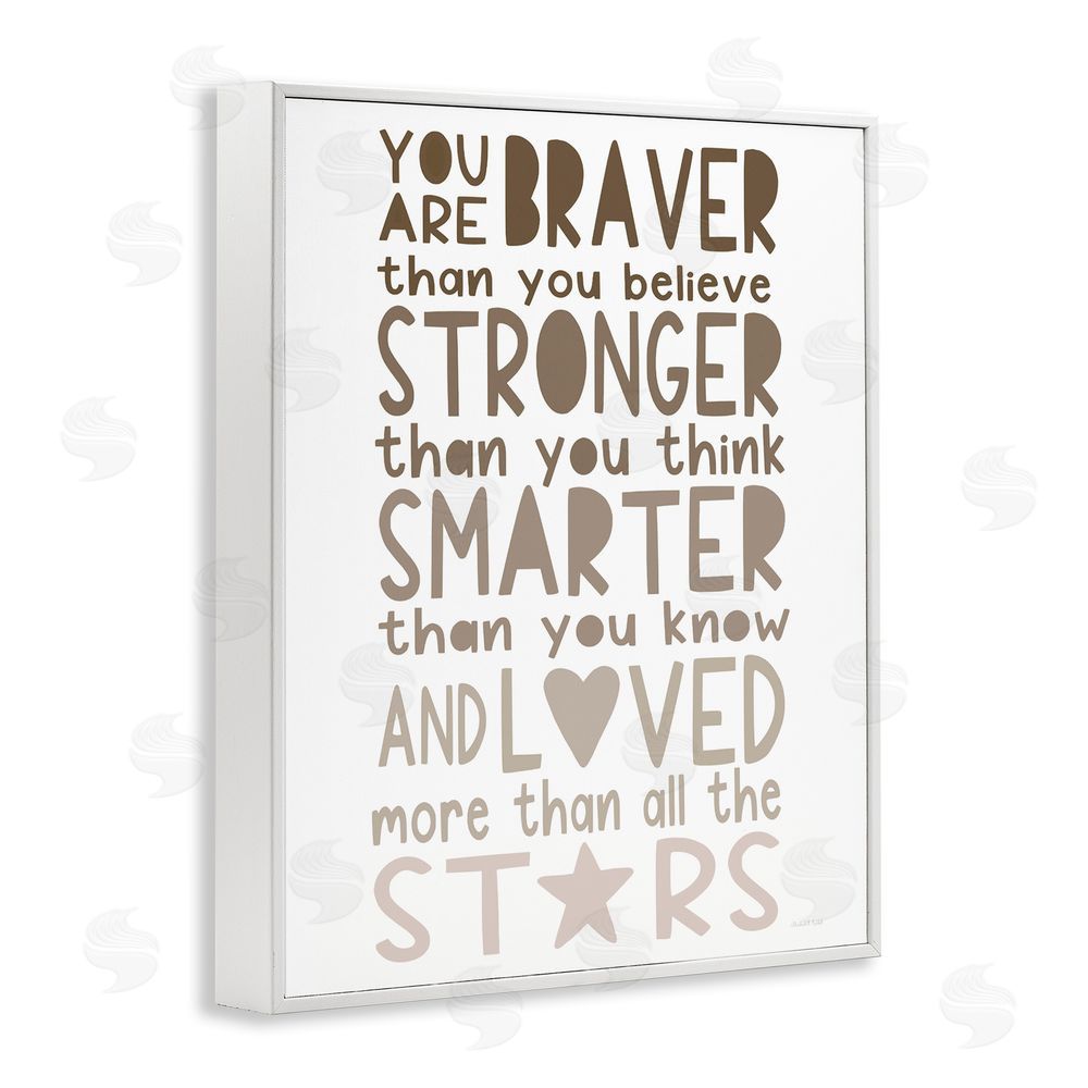 Elizabeth Tyndall Loved More Than The Stars White Framed Giclee Wall Art Print