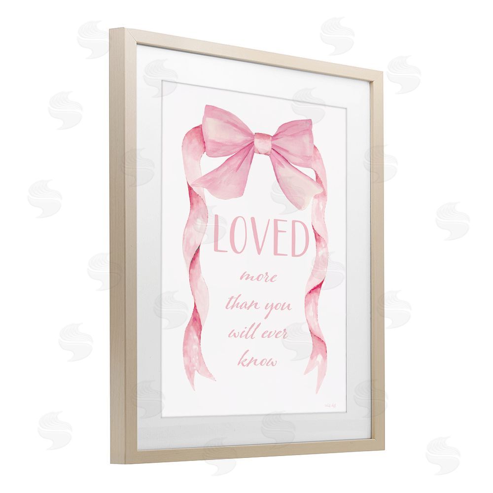 Cindy Jacobs Loved More Sentiment Pink Ribbon Birch Framed Print Under Glass Wall Art