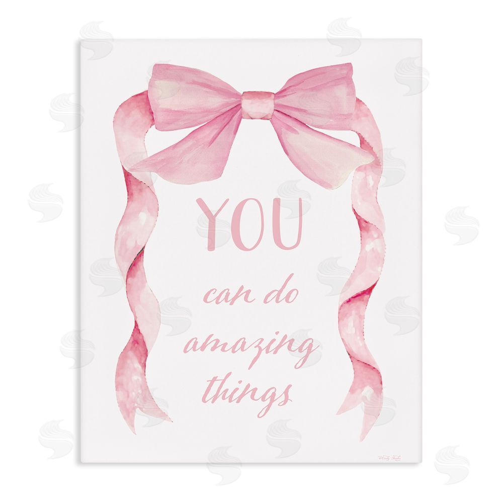 Cindy Jacobs Feminine Encouragement Ribbon Stretched Canvas Wall Art Print
