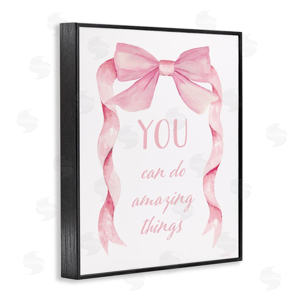 Cindy Jacobs Feminine Encouragement Ribbon Black Framed Giclee Wall Art Print