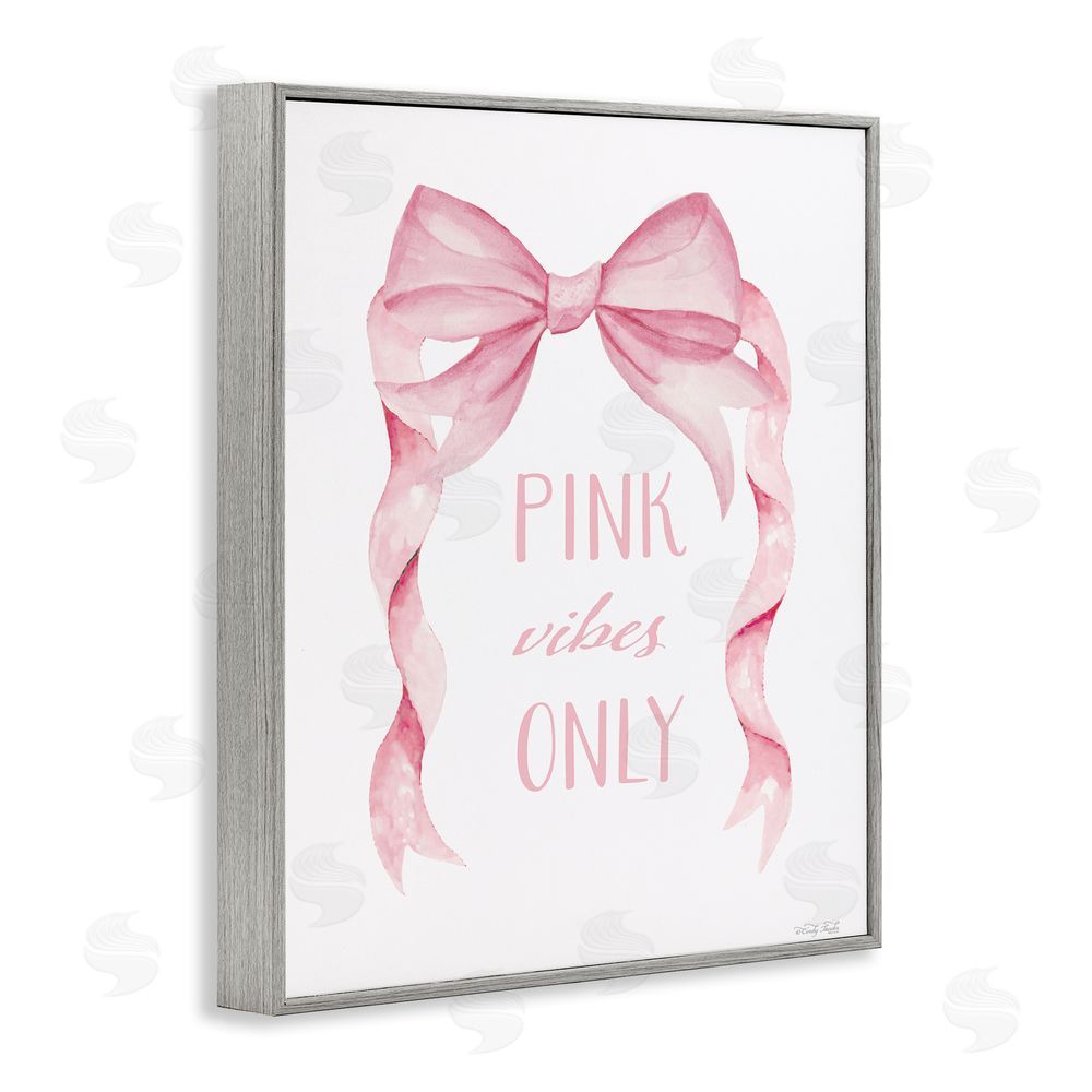 Cindy Jacobs Feminine Pink Vibes Only Gray Framed Giclee Wall Art Print