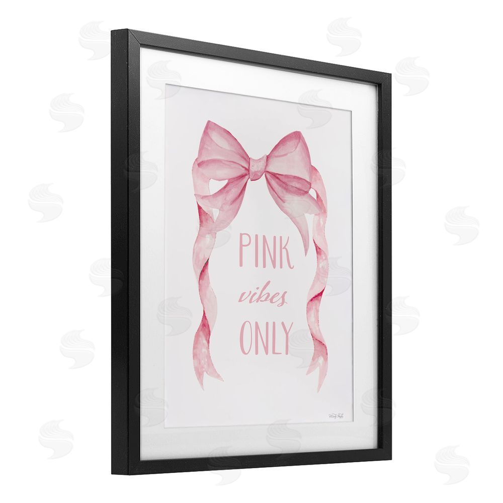 Cindy Jacobs Feminine Pink Vibes Only Black Framed Print Under Glass Wall Art