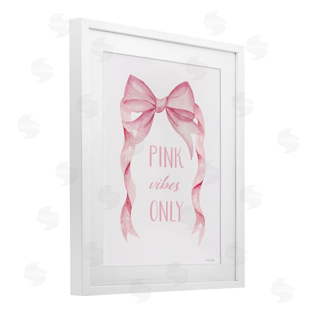 Cindy Jacobs Feminine Pink Vibes Only White Framed Print Under Glass Wall Art