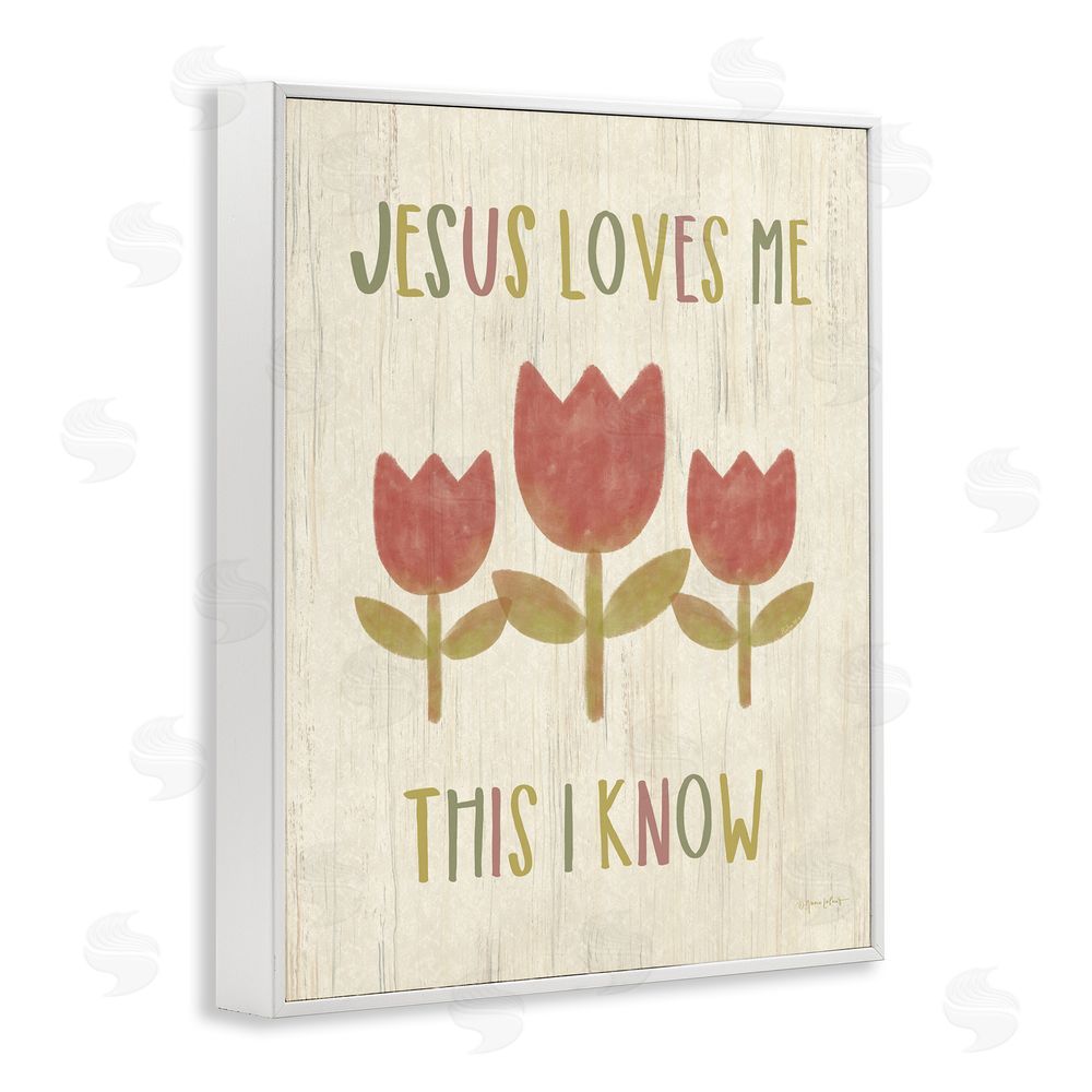 Annie LaPoint Jesus Loves Me This I Know White Framed Giclee Wall Art Print