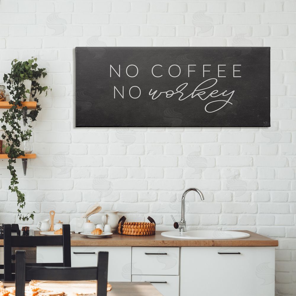 Lux + Me Designs Sassy No Coffee Quote Stretched Canvas Wall Art in Room