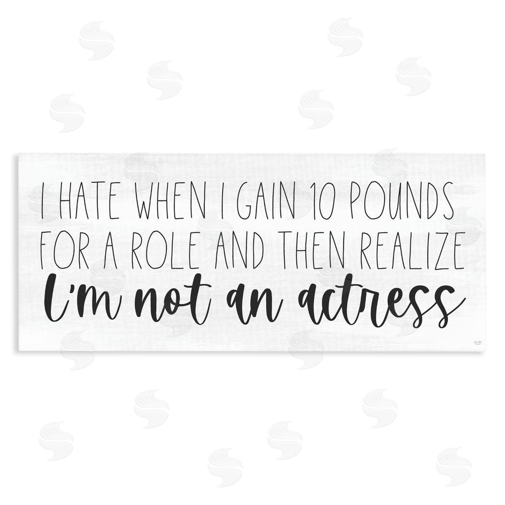 Lux + Me Designs Gaining Weight Humor Stretched Canvas Wall Art Print