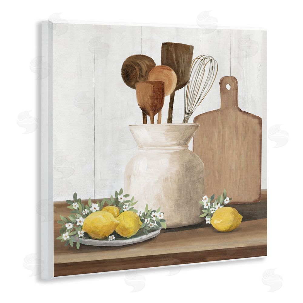 White Ladder Country Kitchen & Lemons Wall Plaque Art Print