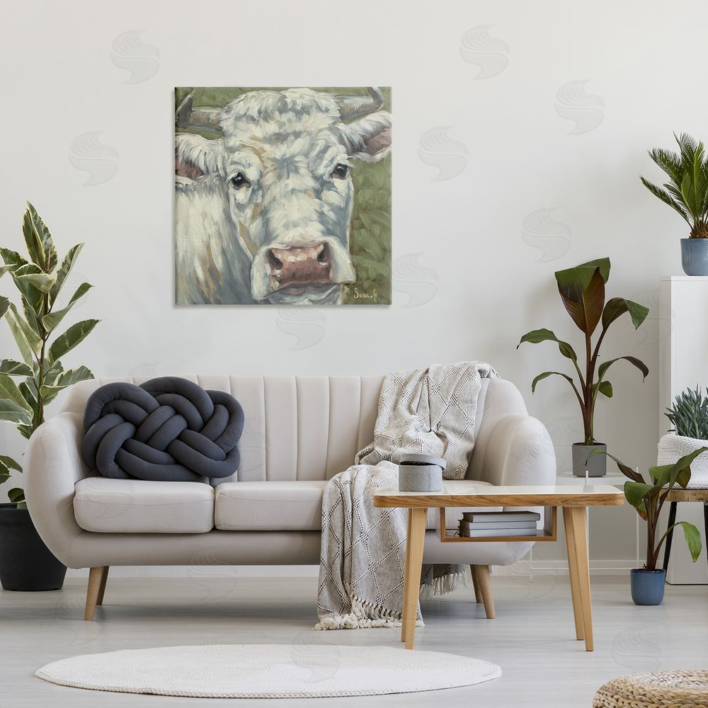 Sara G. Designs Pearl Of The Pasture Canvas Wall Art Print in Room