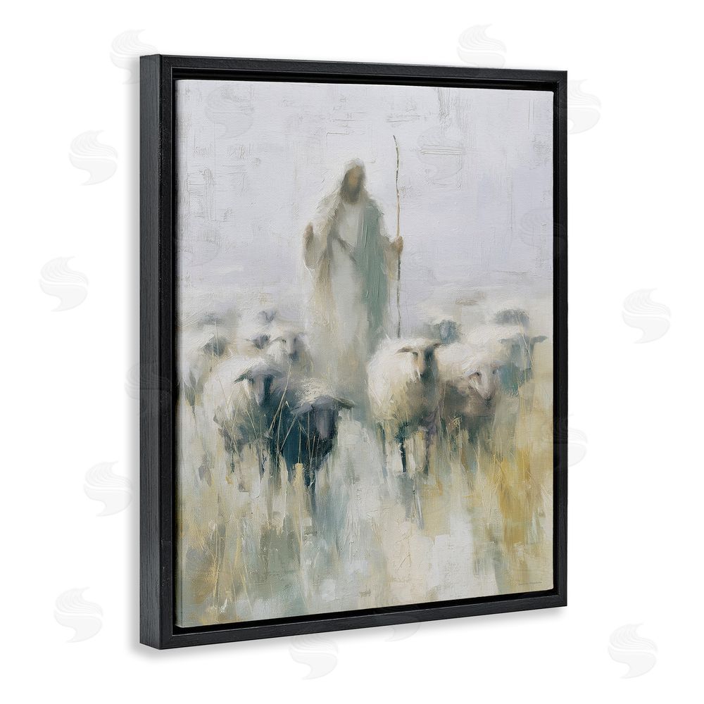 Svetlana Aleynikova The Gentle Guide Shepherd Black Floating Frame Canvas Wall Art Print