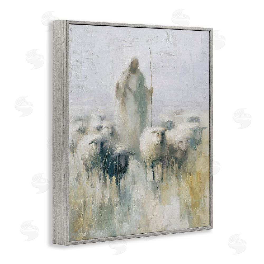 Svetlana Aleynikova The Gentle Guide Shepherd Gray Framed Giclee Wall Art Print